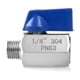 thumbnail image 3 of Válvula de bola QWORK Mini 304 de acero inoxidable 1/4 NPT, paquete de 2, 3 of 5