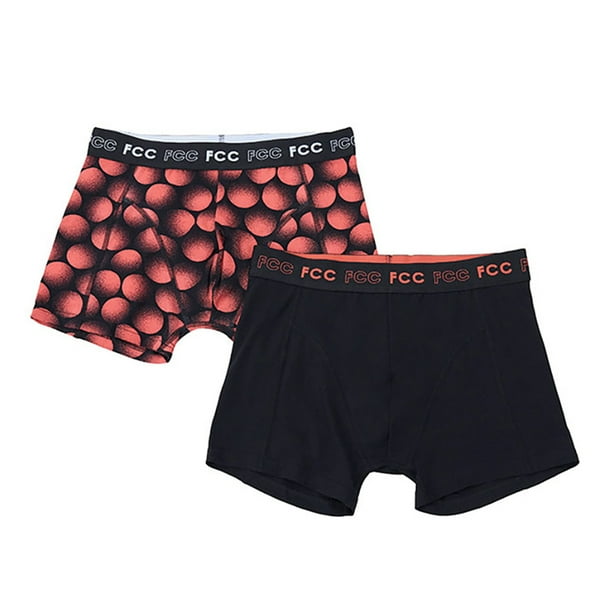 Bóxer Hombre Bipack Print Mix Rojo/Negro Corona