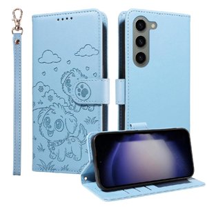 Funda Billetera Foxdock Compatible Con Samsung Galaxy S23, Diseño Perrito Tierno, Ranuras Para Tarjetas Y Soporte Plegable