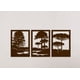 thumbnail image 1 of Set de 3 Cuadros Paisaje Árboles Araucarias Roble, 1 of 2