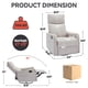 thumbnail image 1 of Heat Massage Manual Recliner Chair with Rocker and Swivel in Fabric for Living Room, Beige, 1 of 3