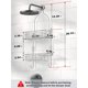 thumbnail image 5 of Carrito de ducha SMARTAKE colgante de acero inoxidable, 5 of 8