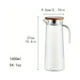 thumbnail image 1 of 1pc, Heavy Duty Water Pitcher with Stainless Steel or Wooden Lid - Perfect for Juice, Beer, Bubble Tea, and Summer Drinks - Ideal Kitchen and Home Kitchen Item - Great Birthday Gift, 1 of 3
