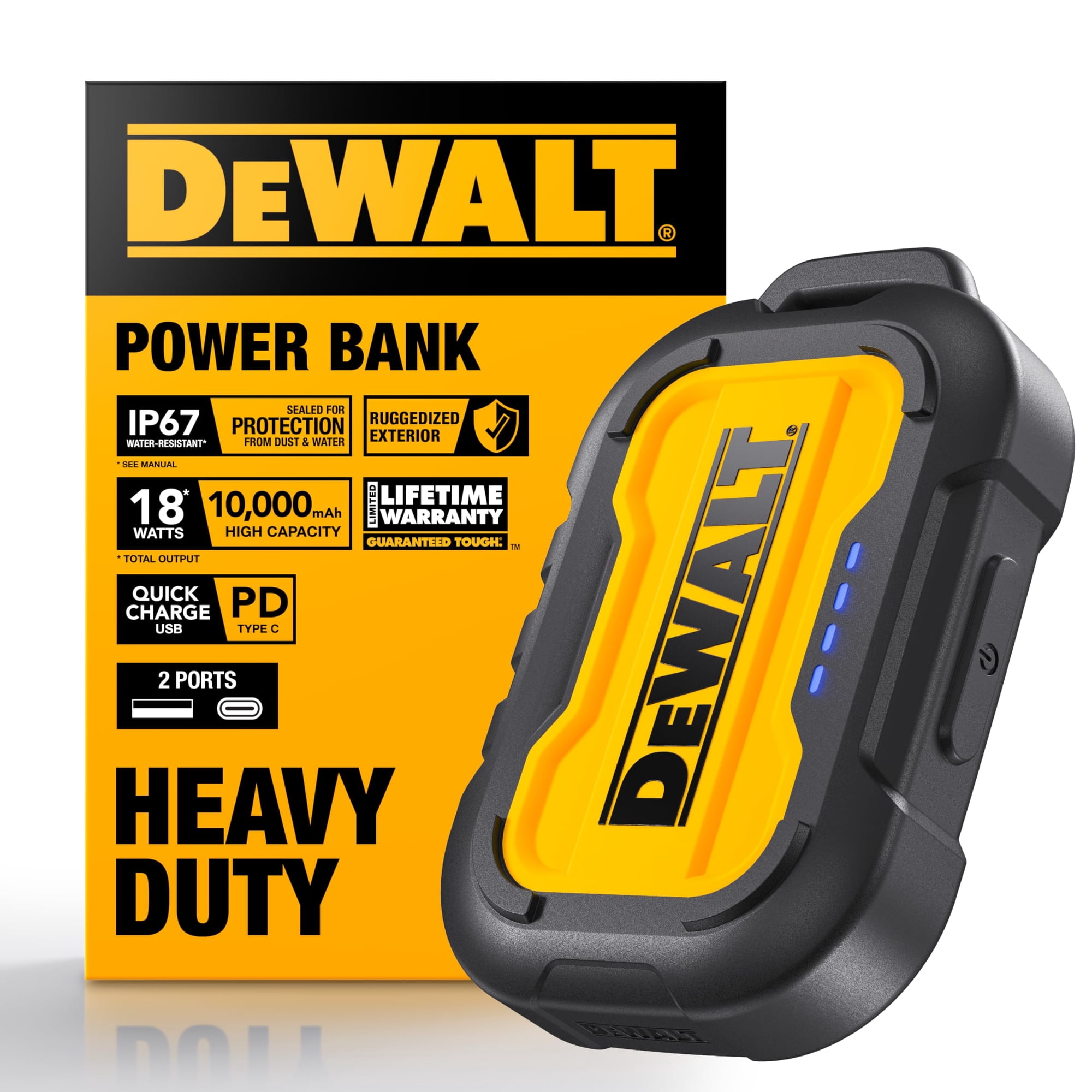 Cargador Portátil Dewalt De 10.000 Mah Con Usb-c Para Iphone Y Samsung