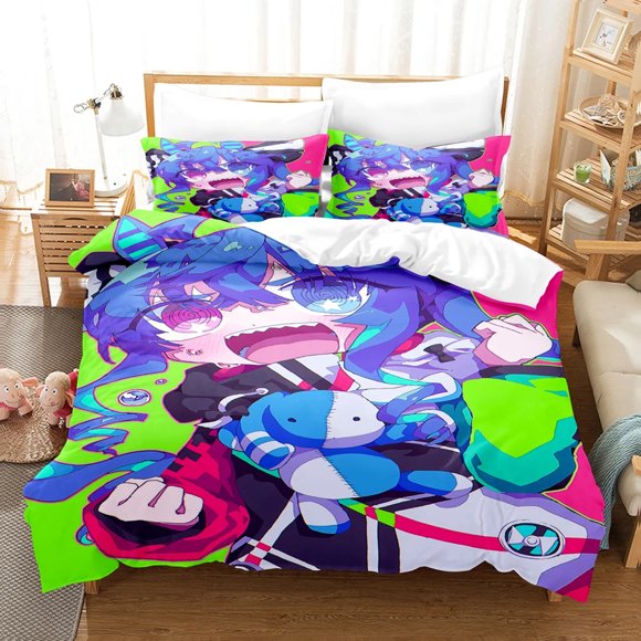 Anime Uma Musume Pretty Derby Twin Turbo Bedding Set,Duvet Cover Bed Set Quilt Cover, Boys Girls Adults Bed Sheets