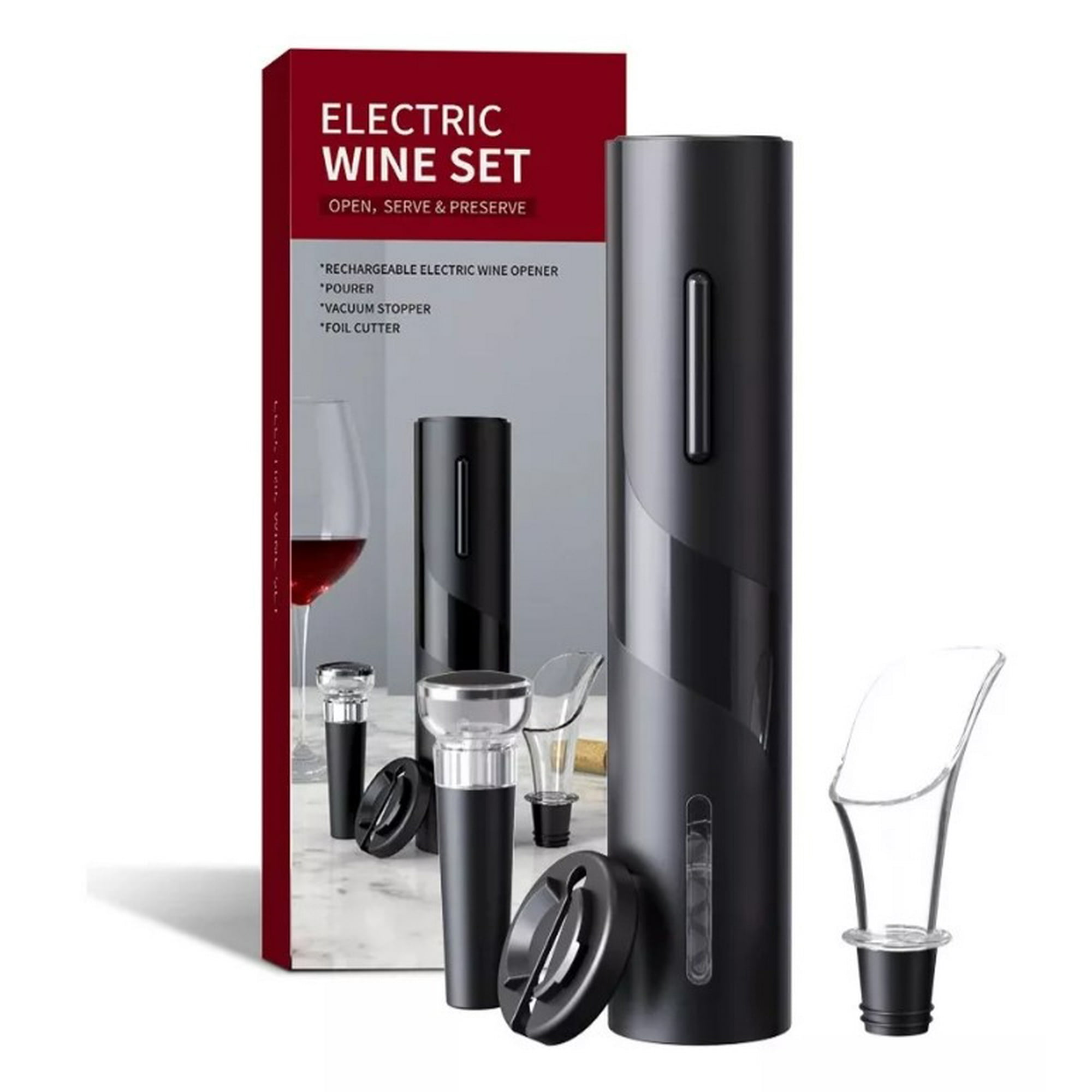 Parub - Descorchador Eléctrico Botellas De Vino Sacacorchos Abridor