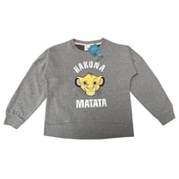 Poleron Niña Rey Leon Rainbow Gris Disney