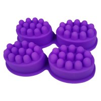 Magideal - De Jabón De Barra De Masaje De Silicona Ellipse, 4 Cavidades Para Jabones, Flexible, Duradero, Azul, Multipropósito, Ovalado, Bricolaje,