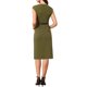 thumbnail image 3 of INSPIRE CHIC Vestido Elegante de Mujer con Mangas Cortas y Cinturón para Trabajar, Vestido Tubo Verde Militar M, 3 of 6