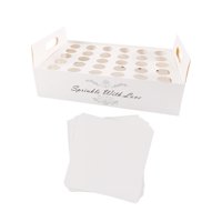 Bothyi - Conos De Confeti Y Caja De Soporte Conos De Papel Para Celebración De Bodas De Aniversario 30 Agujeros Blanco