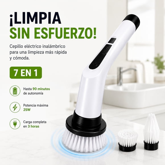 CEPILLO ELÉCTRICO DE LIMPIEZA 7 EN 1