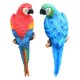 thumbnail image 2 of 2 Figuras De Loro Para Decorar El árbol De La Pared, De Resina, Para Césped, Jardín, Rojo Y Azul., 2 of 5
