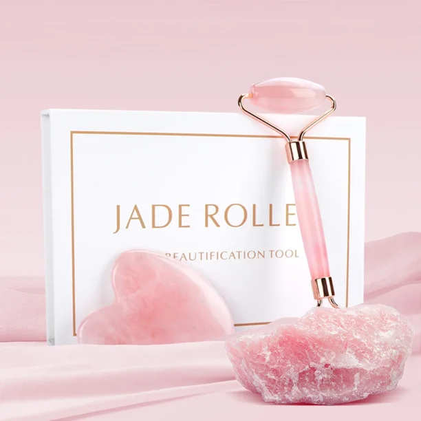 Natural Jade Gua Sha Scraper Board Massage Rose Quartz Jade Guasha Stone For Face Neck Skin Lifting Wrinkle Remover Beauty Care
