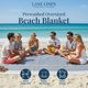 thumbnail image 2 of Manta de Playa LANE LINEN 210x210 cm Navy Blazer antiarena, 2 of 9