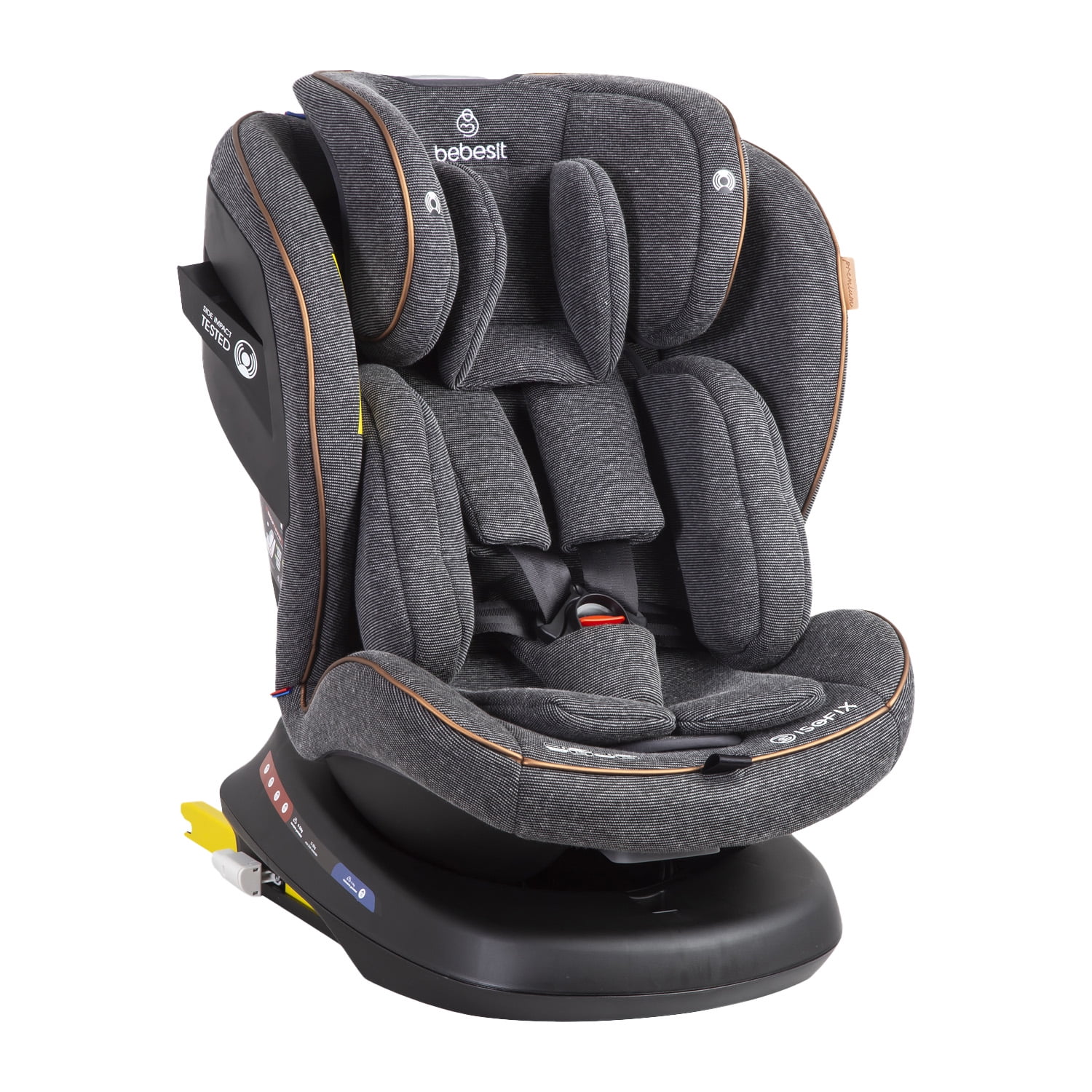 Bebesit - Silla De Auto Convertible Isofix Supra 360º Premium Gris