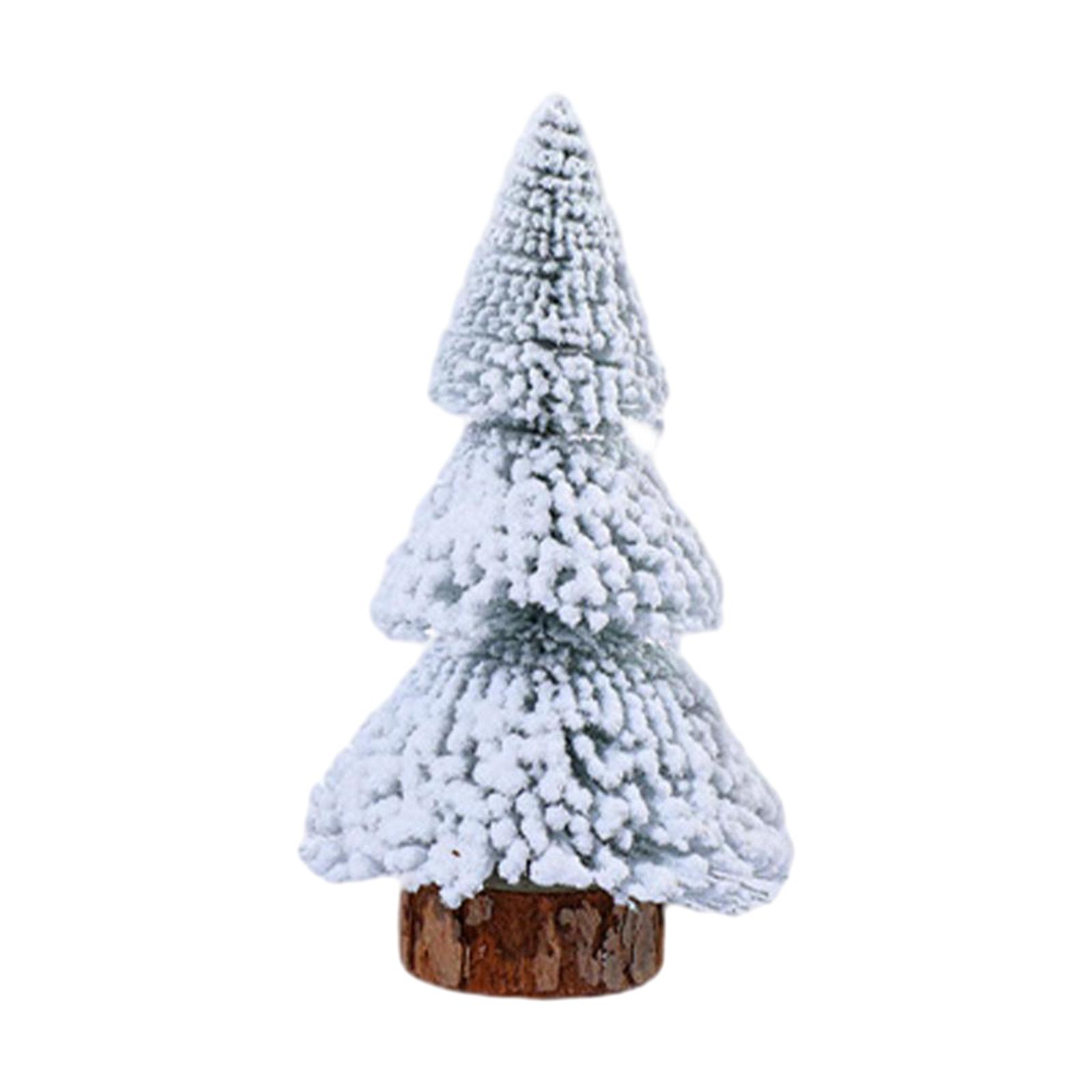 Bothyi - Árbol De Navidad De Mesa, Árbol De Navidad Duradero Con Nieve, Para Escritorio Con Estante Navideño, 15Cm