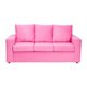 thumbnail image 2 of Living Kendy Sofa 3 Cuerpos + 2 Poufs Felpa Rosado, 2 of 6