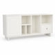 thumbnail image 5 of Rack TV Blanco con 1 Puerta, 1 Cajón y Nichos, Mueble TV Organizador 110x30x50 cm, 5 of 6