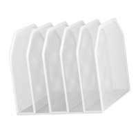 Ioensy - Organizador De Archivos De Escritorio Rack De Almacenamiento De Soporte De Metal Para Suministros De Oficina Escolar En Casa Blanco