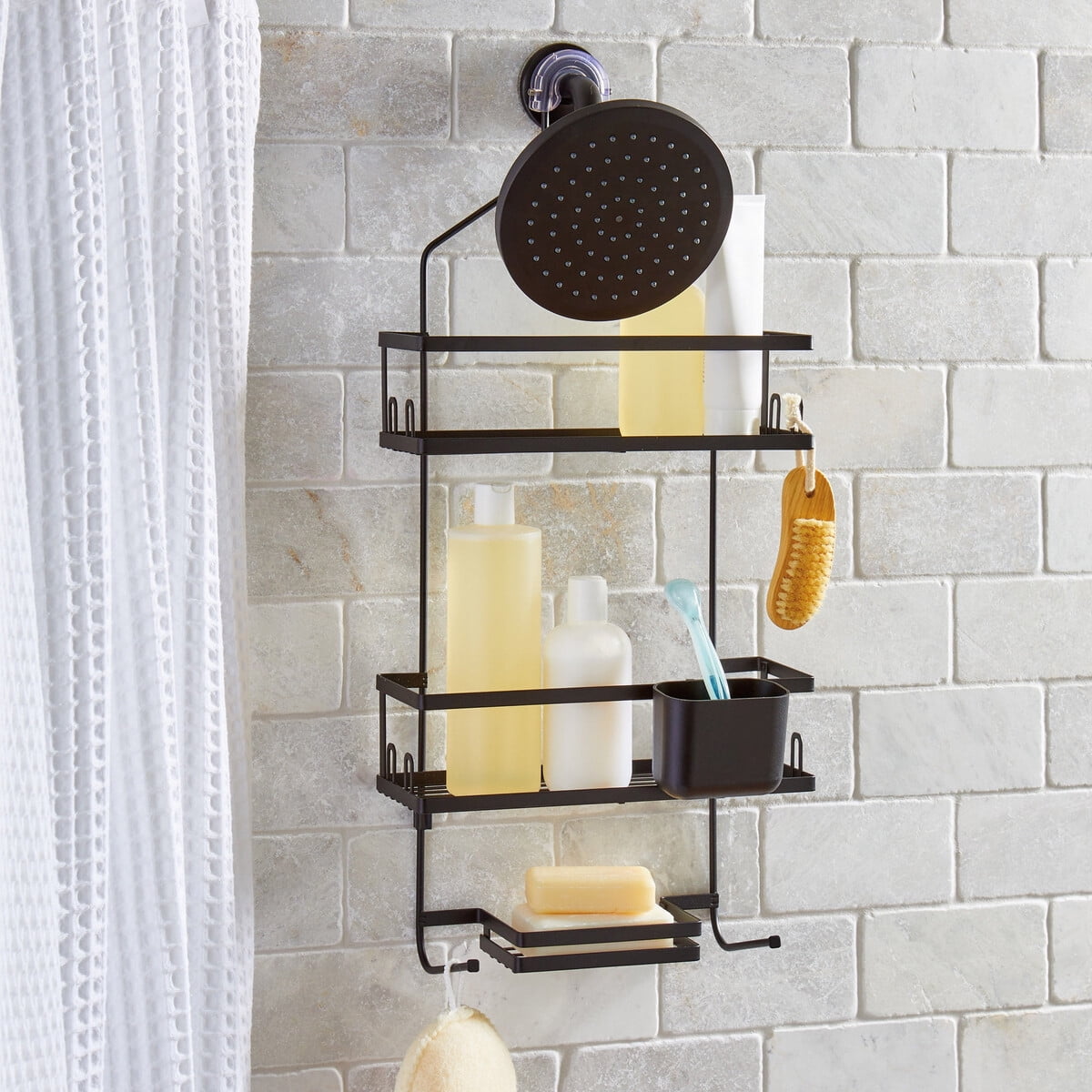 Organizador De Ducha Better Homes Gardens Negro Mate 3 Niveles