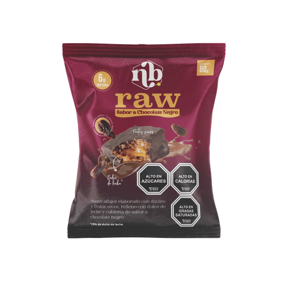 8 x ALFAJOR DATILES RAW CHOCOLATE NEGRO