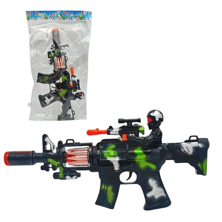 Genérico - Pak De 3 Pistola Soldado Movimiento Humo Luz Y Sonido