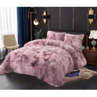 Angeles Del Hogar - Peludo Con Chiporro 1,5 Plaza Lila Jaspeado