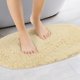 thumbnail image 2 of REGALWOVEN Alfombras de Baño Ovaladas Shaggy Absorbentes Suaves Alfombra de Baño Beige 20" x 32", 2 of 5