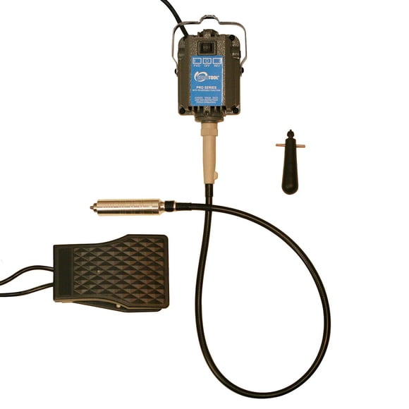 Eje flexible EUROTOOL HDP-180 con motor reversible de 1/6 hp, 110 V