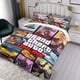 thumbnail image 3 of Grand Theft Auto GTA Conjunto de sábanas temático, trío de piezas, cómodo y amigable con la piel, diseño único, regalo de decoración para el hogar para familiares, amigos y fans,135cm *200cm, 3 of 6