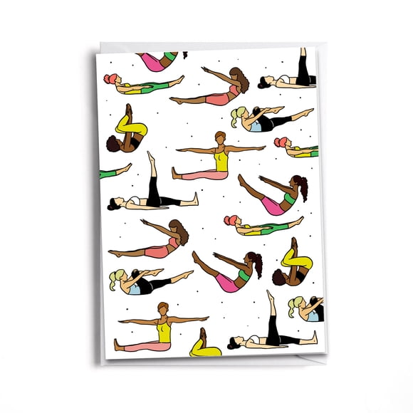 Tarjeta de felicitación inspirada en la suela de Pilates para cumpleaños de amantes del Pilates