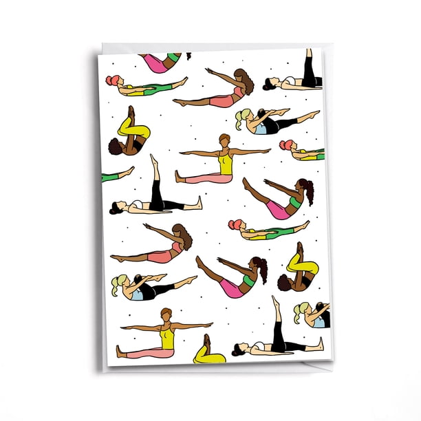 Tarjeta de felicitación inspirada en la suela de Pilates para cumpleaños de amantes del Pilates