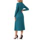 thumbnail image 3 of INSPIRE CHIC Vestidos de Otoño para Mujer de Manga Larga Cuello Redondo Tejido Línea A Casual Vestido Midi L Azul Lago, 3 of 6