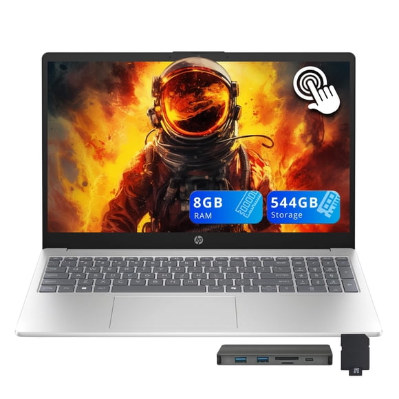 Laptop HP 15.6" HD con pantalla táctil AMD Ryzen 3 7320U 8 GB 544 GB