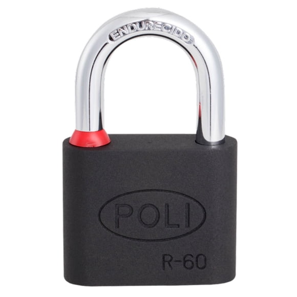 CANDADO POLI R 60MM NEGRO-CJ 3 LLAVES 157190
