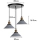 thumbnail image 5 of Lámpara colgante de diseño gris de 3 luces de metal para comedor, dormitorio y sala de estar., 5 of 5