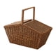 thumbnail image 4 of Cesta De Picnic Rústica Hecha A Mano, Cesta Tejida Vacía Para Pan, Frutas, Sándwiches, Color Marrón, 4 of 5