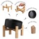 thumbnail image 4 of Cuenco para Perro DJJJOOYS 850 ml Negro con Soporte Cerámico Inclinado, 4 of 6