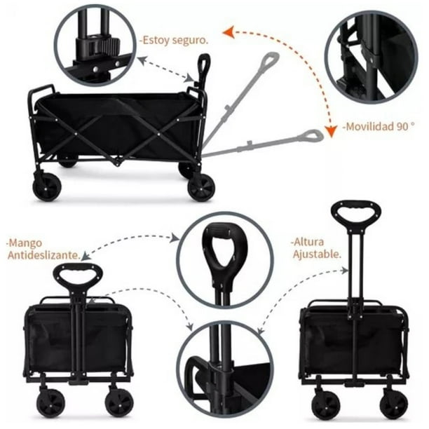 Carrito Plegable Todo En Uno: Perfecto Para Camping Y Picnic