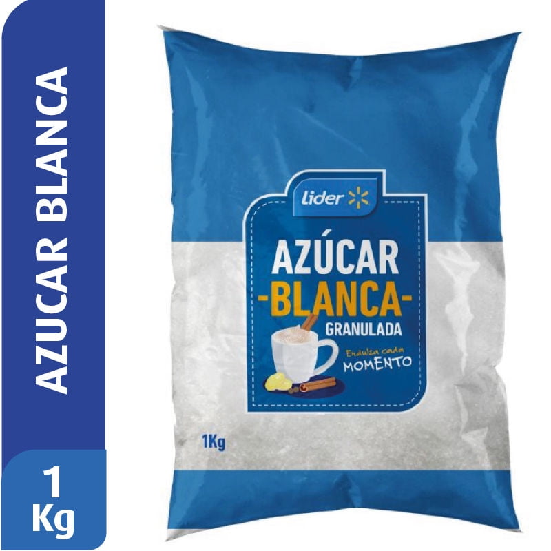 Azúcar Blanca Granulada Bolsa 1 kg Lider