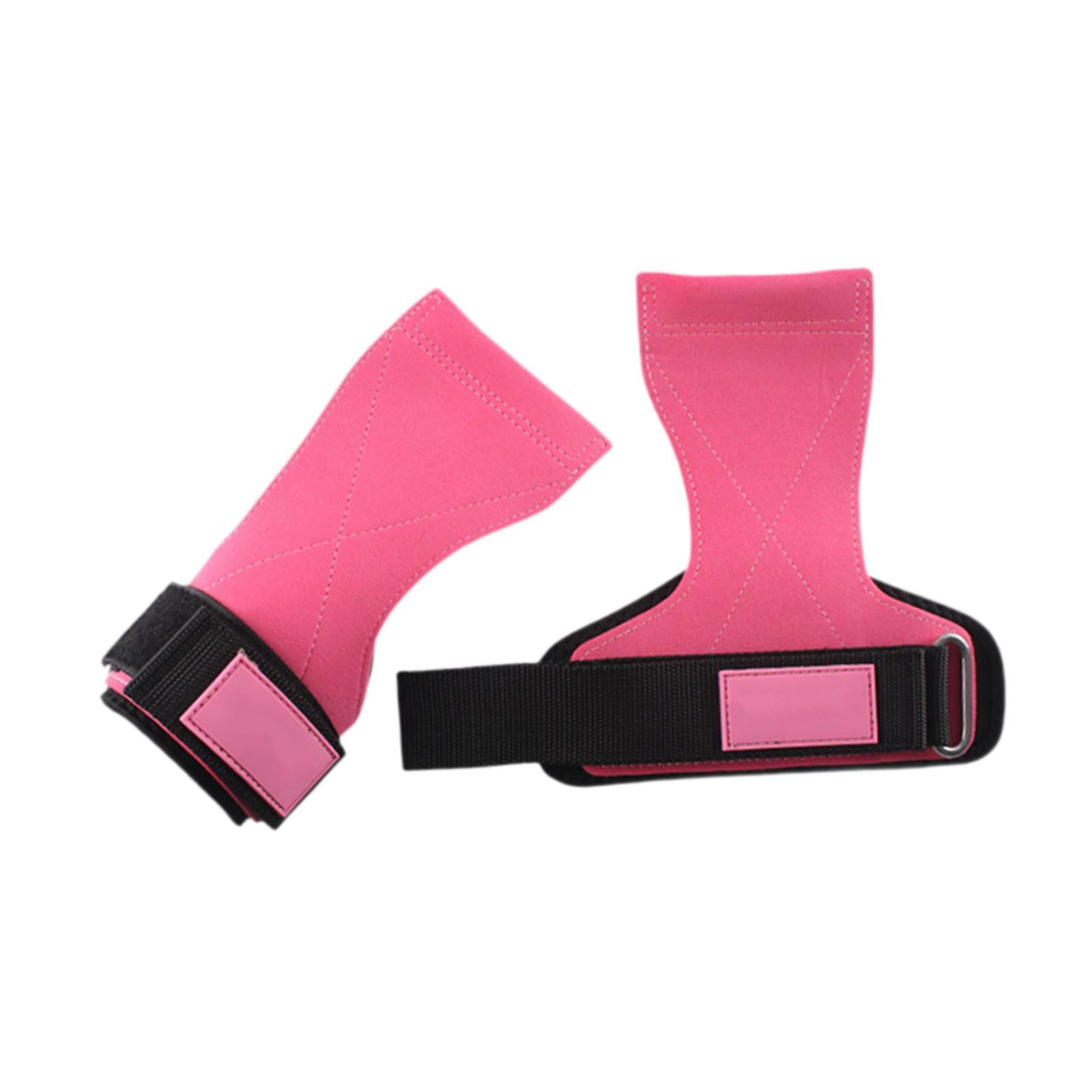 Ioensy - Correas De Muñeca Para Levantamiento De Pesas, Dominadas, Entrenamiento Para Peso Muerto, Remos, Culturismo, Color Rosa