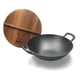 thumbnail image 2 of Wok Con Tapa De Madera 2 Piezas Hierro Fundido Negro, 2 of 3