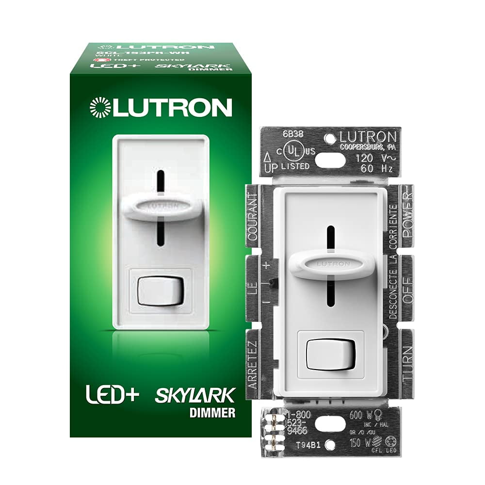 Interruptor Regulador Lutron Skylark Led+ Scl-153p-wh 150w Blanco