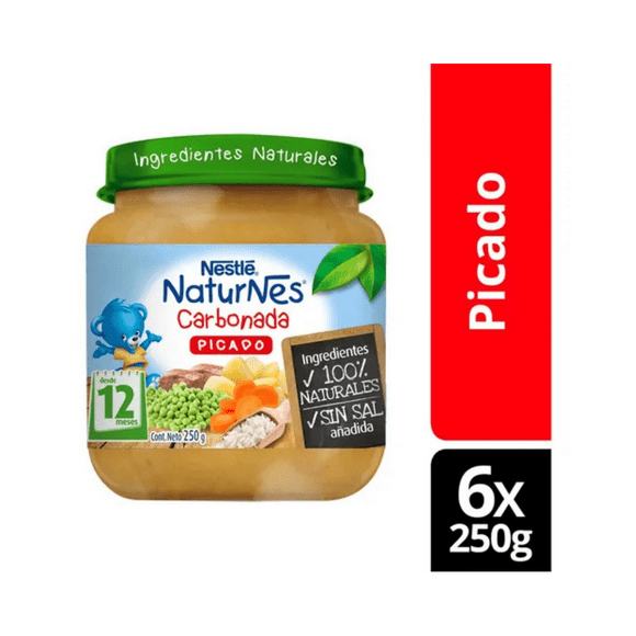 Pack x6 picado Nestlé® Naturnes® carbonada 250g