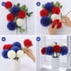 thumbnail image 3 of Flor Crisantemo Artificial Hananona 12 Rojo Blanco Azul, 3 of 3