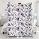 thumbnail image 1 of Nombre personalizado Flores moradas - Manta infantil personalizada, 1 of 3