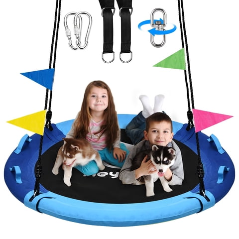 Platillo Tree Swing Heyzoo De 109 Cm Con Giro De 360°, Color Azul