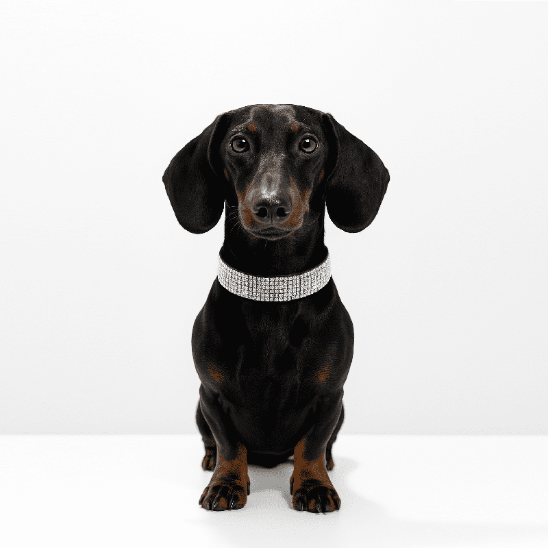 Winpet - Collar Con Brillantes Glam Para Perros - Negro 2xs