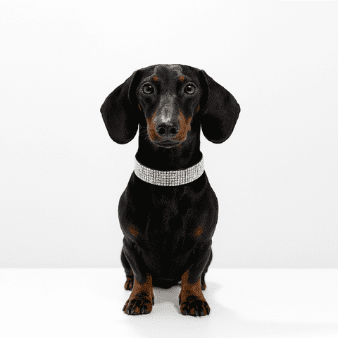 Winpet - Collar Con Brillantes Glam Para Perros - Negro 2Xs