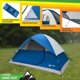 thumbnail image 2 of Tienda de campaña Wakeman Outdoors para 4 personas con funda impermeable y bolsa, color azul, 2 of 6